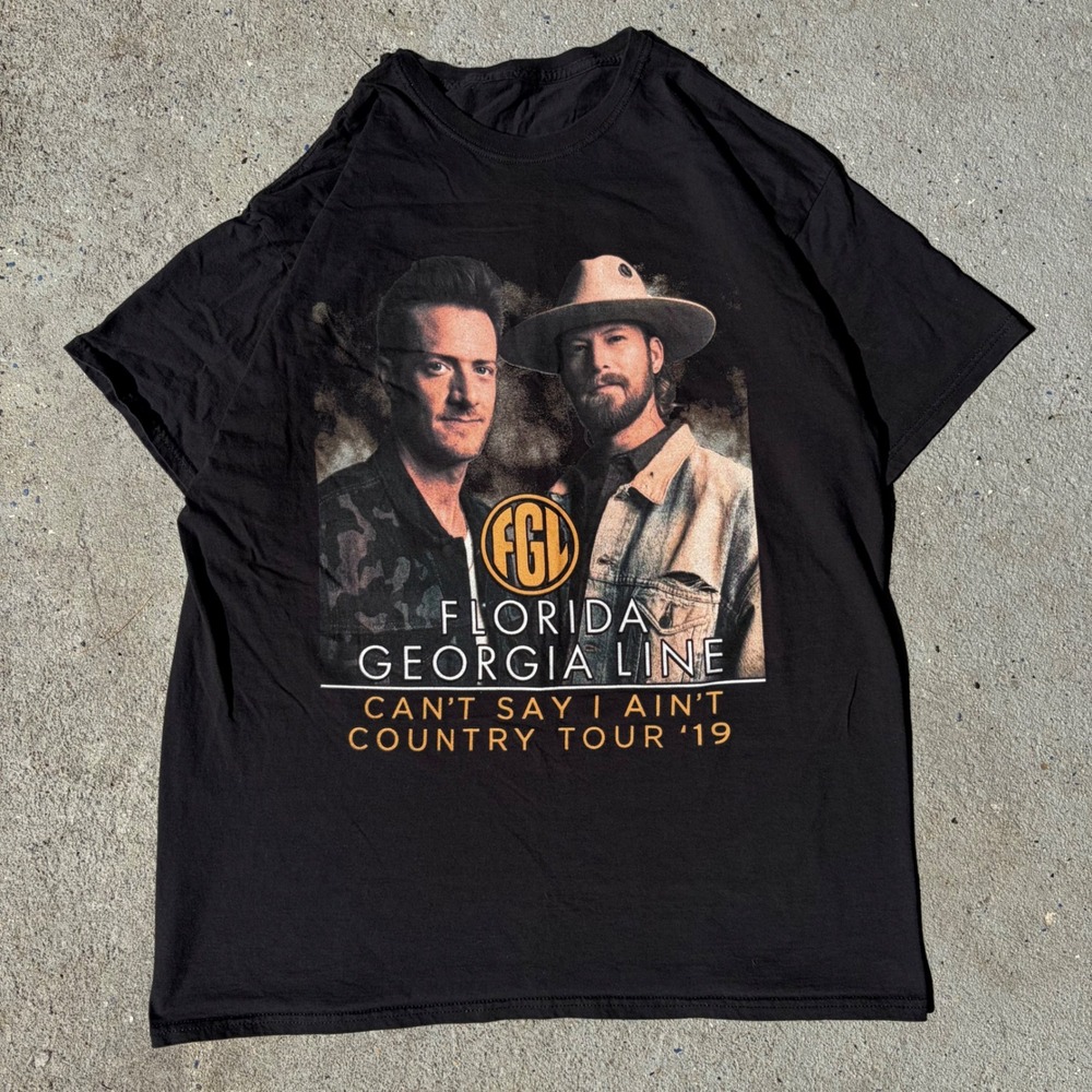 Florida Georgia Line Can't Say I Ain't Country Tour 2019 T-Shirt Morgan Wallen L